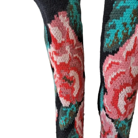 Twin Set Jacquard Knit Floral Boots, VGUC, Size 39.5 - Picture 4 of 16